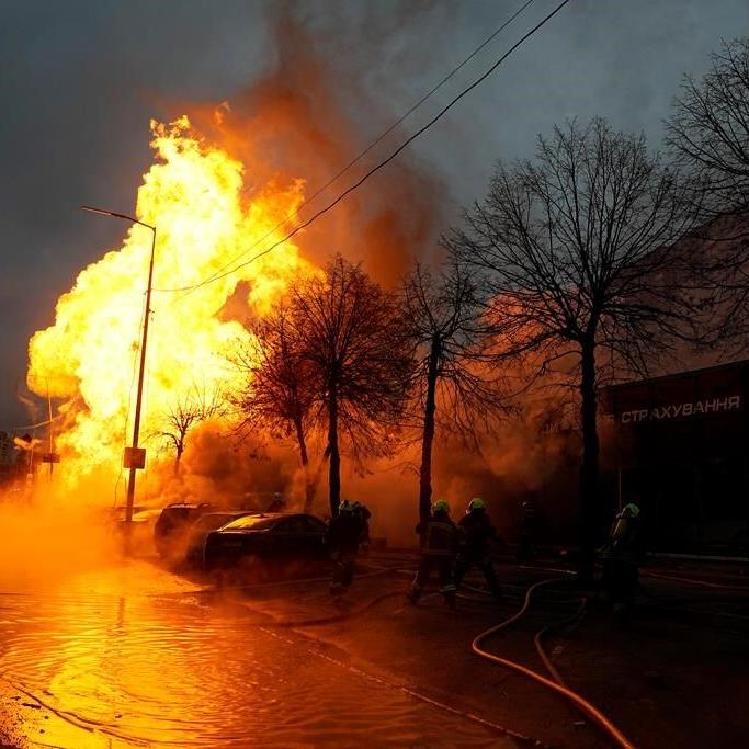 Russian missiles hit Ukrainian cities, killing 5 and injuring at least 130, Kyiv officials say
